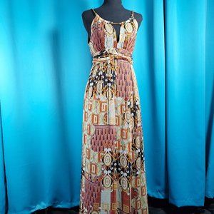 Nicole Long Dress Size 8 Print